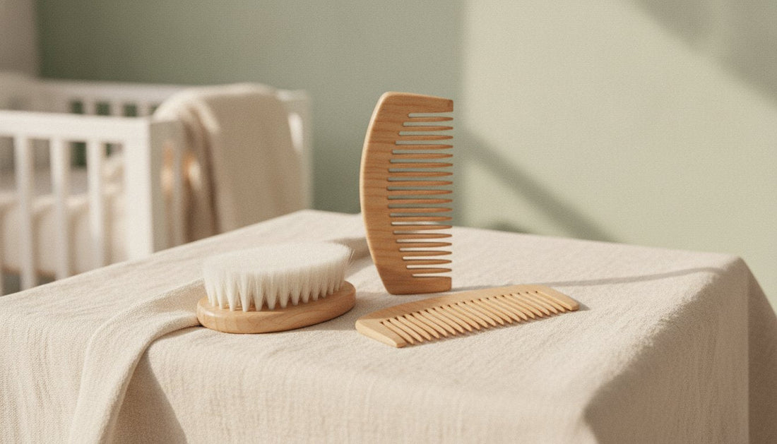 Essential Wooden Grooming Set for Infants: Gentle Care