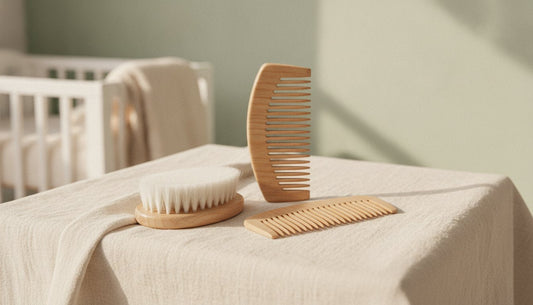 Essential Wooden Grooming Set for Infants: Gentle Care