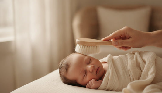 How to Manage Cradle Cap Gently with a Wooden Brush