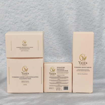Complete Yaséa Turmeric Facial 4-Piece Set