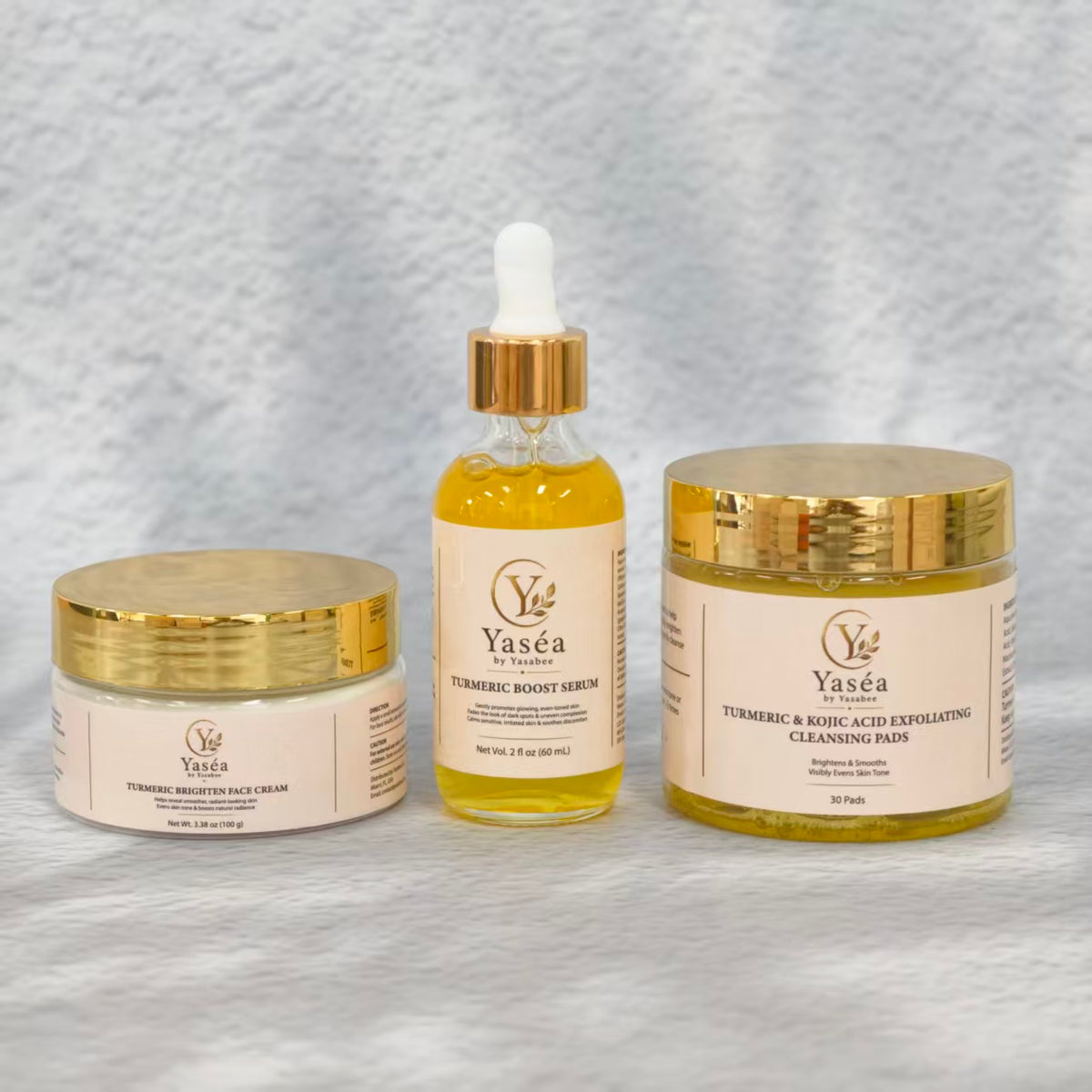 Complete Yaséa Turmeric Facial 4-Piece Set