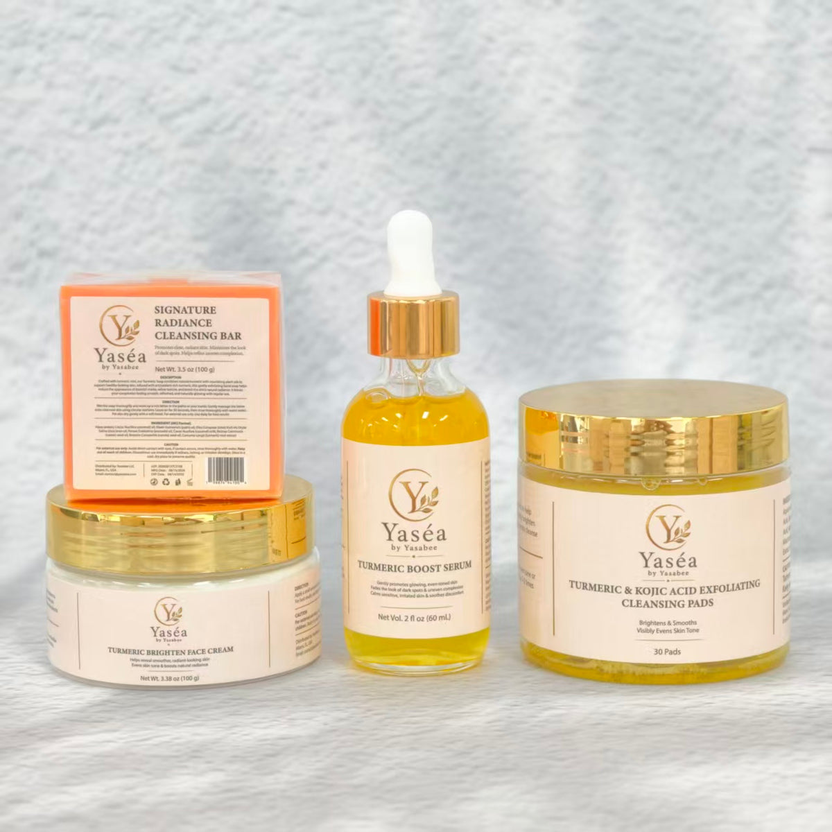 Complete Yaséa Turmeric Facial 4-Piece Set