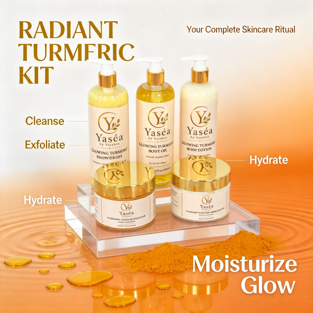 Complete Yaséa Turmeric Body 5-Piece Set